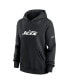 ფოტო #2 პროდუქტის Women's Black New York Jets Club Fleece Pullover Hoodie