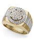 Фото #1 товара Men's Diamond Two-Tone Ring in 10k Gold (1 ct. t.w.)