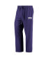 Men's Purple, Heathered Charcoal TCU Horned Frogs Meter Long Sleeve T-shirt and Pants Sleep Set