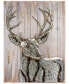 Фото #1 товара Deer 1Handed Painted Iron Wall sculpture on Wooden Wall Art, 40" x 30" x 3"