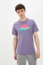 Men's Sportswear Dna Futura T-shirt Baskılı Pamuklu Mort Tişört