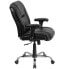 Фото #1 товара Hercules Series Big & Tall 400 Lb. Rated Black Leather Swivel Task Chair With Adjustable Arms