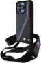 Фото #1 товара BMW BMW BMHCP15X23PSVTK iPhone 15 Pro Max 6.7" czarny/black hardcase M Edition Carbon Tricolor Lines & Strap