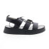 Фото #1 товара Fly London Caio CAIO363FLY-000 Womens Black Leather Strap Sandals Shoes