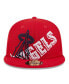 ფოტო #4 პროდუქტის Men's Red Los Angeles Angels Game Day Overlap 59FIFTY Fitted Hat