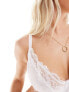 Фото #3 товара Ivory Rose fuller bust lace underwired plunge bra in white