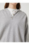Фото #10 товара Свитер Koton Oversize Hooded Buttoned Neck