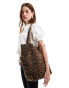 Pull&Bear shopper tote bag in leopard print - фото #4