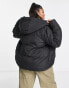 Фото #3 товара Threadbare Plus Evri puffer jacket with funnel neck in black