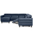 Фото #14 товара Silvanah 5-Pc. Leather Sectional with Storage Chaise and 2 Power Recliners, Created for Macy's