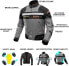 Фото #4 товара BORLENI Motorcycle Jacket Men's Winter Motorcycle Jacket Textile Jacket Windproof with Removable Liner Protectors Protector Jacket Scooter Biker Touring All Weather Women Black Grey Red M-XXL