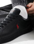 Фото #8 товара Polo Ralph Lauren Heritage Court trainer with red logo in black