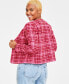Фото #4 товара Women's Long-Sleeve Crop Tweed Jacket, Created for Macy's