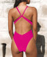 Women's Mindful Solids Plunge One Piece Swimsuits