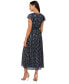 ფოტო #2 პროდუქტის Petite Metallic-Print Crinkle Belted Dress