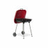 Coal Barbecue with Cover and Wheels DKD Home Decor Red Black Metal Steel 30 x 40 cm 60 x 57 x 80 cm (60 x 57 x 80 cm)