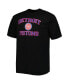 Men's Black Detroit Pistons Big and Tall Heart and Soul T-shirt