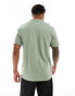 ASOS DESIGN pique polo in mid green