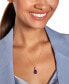 Lab Grown Sapphire (5 ct. t.w.) & Lab Grown Diamond (1/10 ct. t.w.) 18" Pendant Necklace in 14k White Gold