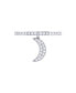 Moonlit Design Sterling Silver Diamond Charm Women Ring