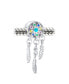 ფოტო #2 პროდუქტის Hopes Dreams Heart Spiritual Amulet Symbol Dream Catcher Dangle Charm Bead Tassel Feather Leaves For Women Teen Sterling Silver Fits European Bracelet