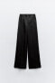 100% linen straight trousers