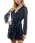 ფოტო #2 პროდუქტის Juniors' Foil-Print Jersey Fit & Flare Dress