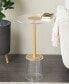 Фото #4 товара 16" x 16" x 23" Acrylic Elevated Base and Gold-Tone Stand Accent Table