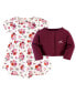 Фото #2 товара Toddler Girls Cotton Dress and Cardigan 2pc Set, Fall Floral