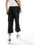 Фото #7 товара ASOS DESIGN wide awkward length nylon trouser with toggle detail in black