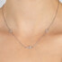 Elegant silver necklace with zircons NCL27W