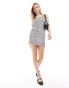 Фото #2 товара Wednesday's Girl polka dot mini cami dress in black and white