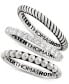 Peter Thomas Beaded Stacking Band in Sterling Silver