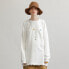 Фото #3 товара Толстовка UNVESNO Trendy Clothing SWS-26-02, широкая рубашка с круглым вырезом, мужская и женская, белая
