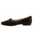 Фото #4 товара Trotters Harlowe T1707-053 Womens Black Extra Wide Suede Ballet Flats Shoes 6
