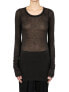 Фото #1 товара RICK OWENS 298365 Black Cotton Long Sleeve T-shirt size 38