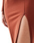 Фото #4 товара Closet London asymmetric pencil midi dress in rust