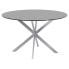 Фото #1 товара Mystere Round Dining table: In Brushed Stainless Steel With Gray Tempered Glass Top