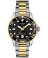ფოტო #1 პროდუქტის Women's Swiss Seastar 1000 Two-Tone Stainless Steel Bracelet Watch 36mm