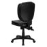 Фото #2 товара Mid-Back Black Leather Multifunction Ergonomic Swivel Task Chair