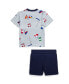 ფოტო #1 პროდუქტის Baby Boys Flag Print Jersey Tee and Fleece Short Set