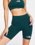 The North Face Training seamless high waist legging shorts in green Exclusive at ASOS