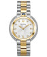 ფოტო #1 პროდუქტის Women's Rubaiyat Diamond (1/4 ct. t.w.) Two-Tone Stainless Steel Bracelet Watch 35mm