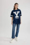 Фото #4 товара Футболка Defacto Yale University Oversize Fit