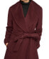 Фото #4 товара Women's Shawl-Collar Wool Blend Wrap Coat