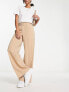 Vero Moda stand alone wide leg trousers with shirred waist in cream