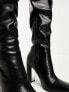 Фото #5 товара Public Desire Lasta over the knee heeled boots in black