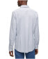 Men's Structured Performance-Stretch Fabric Slim-Fit Dress Shirt