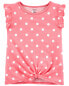 Фото #3 товара Kid Polka Dot Tie-Front Jersey Tee 7