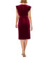 ფოტო #2 პროდუქტის Women's Velvet Faux-Wrap Ruffled Dress